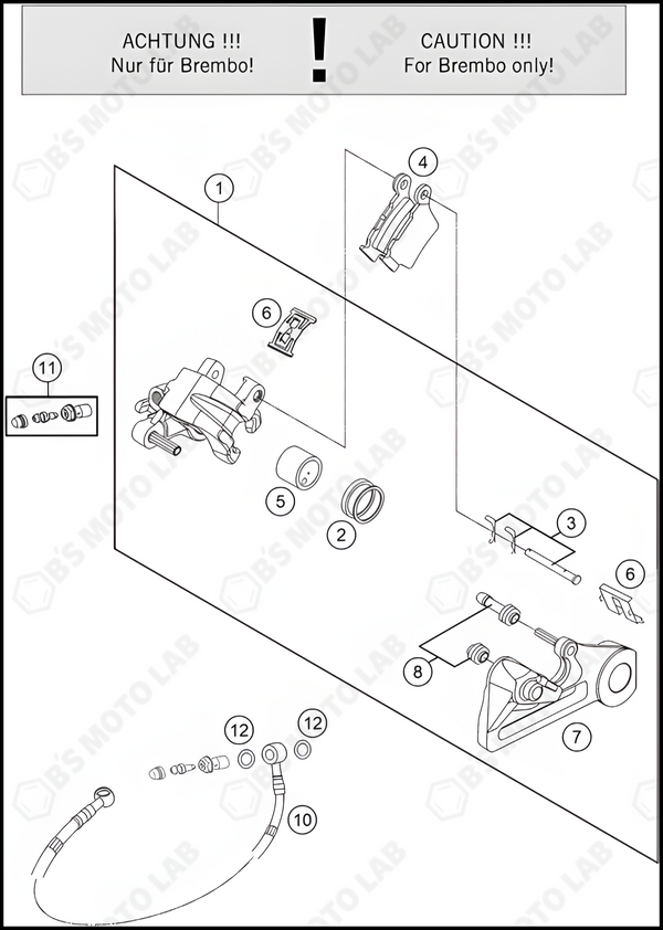 REAR BRAKE CALIPER, 2022 HUSQVARNA FC-250