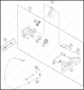 REAR BRAKE CALIPER, 2025 HUSQVARNA TC-125
