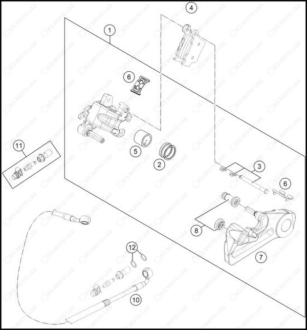 REAR BRAKE CALIPER, 2025 HUSQVARNA TC-125