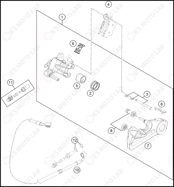 REAR BRAKE CALIPER, 2024 HUSQVARNA FC-350