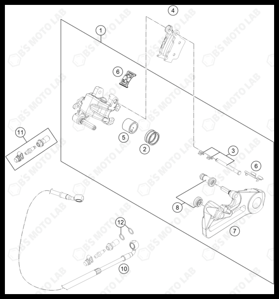 REAR BRAKE CALIPER, 2024 HUSQVARNA FC-250