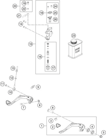 REAR BRAKE CONTROL, 2025 HUSQVARNA TC-50