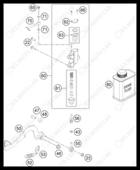 REAR BRAKE CONTROL, 2022 HUSQVARNA TC-50