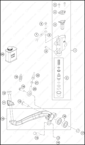 REAR BRAKE CONTROL, 2025 HUSQVARNA TC-85-19-16