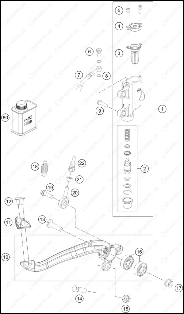 REAR BRAKE CONTROL, 2025 HUSQVARNA TC-85-19-16