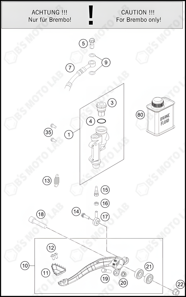 REAR BRAKE CONTROL, 2022 HUSQVARNA TC-125