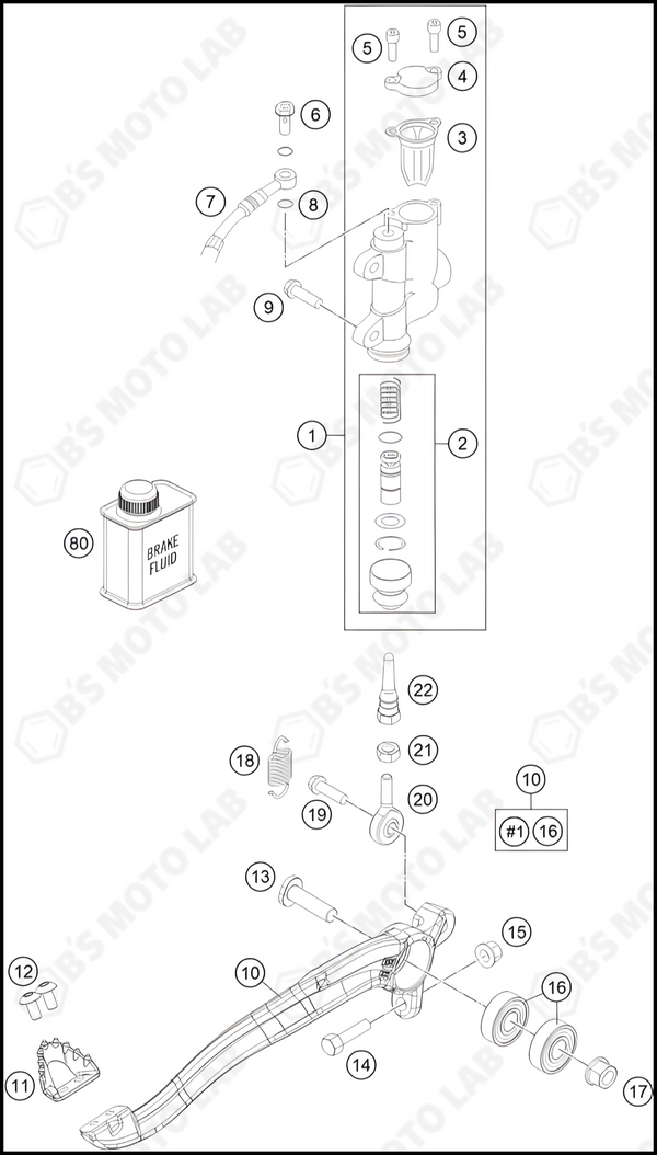 REAR BRAKE CONTROL, 2023 HUSQVARNA TC-85-19-16