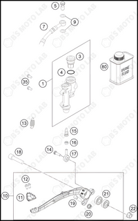 REAR BRAKE CONTROL, 2023 HUSQVARNA TC-125