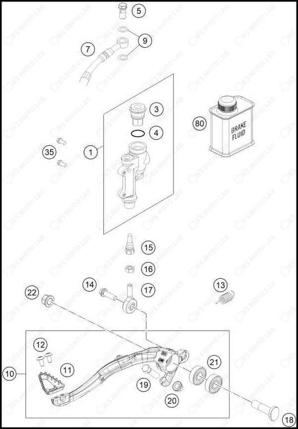 REAR BRAKE CONTROL, 2025 HUSQVARNA TC-125