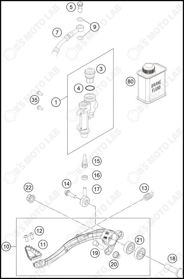 REAR BRAKE CONTROL, 2023 HUSQVARNA FC-250