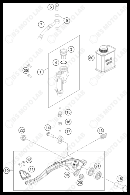 REAR BRAKE CONTROL, 2024 HUSQVARNA FC-250