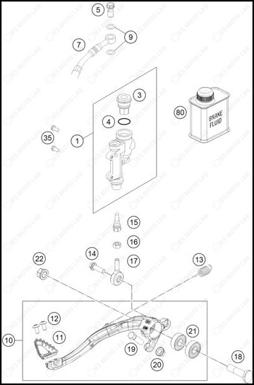 REAR BRAKE CONTROL, 2025 HUSQVARNA TE-300