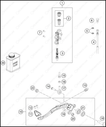 REAR BRAKE CONTROL, 2024 HUSQVARNA TE-300
