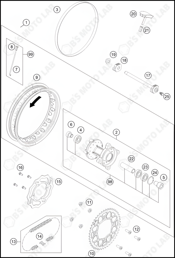 REAR WHEEL, 2022 HUSQVARNA EE-5