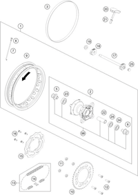 REAR WHEEL, 2025 HUSQVARNA TC-50