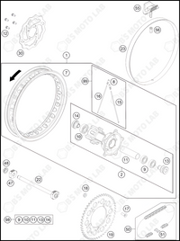 REAR WHEEL, 2024 HUSQVARNA TC-65