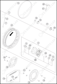 REAR WHEEL, 2024 HUSQVARNA TC-50