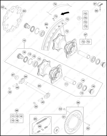 REAR WHEEL, 2025 HUSQVARNA TC-85-17-14