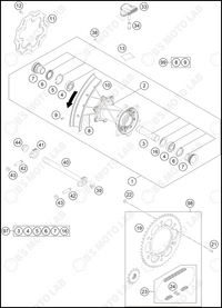 REAR WHEEL, 2022 HUSQVARNA TC-250