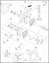 REAR WHEEL, 2023 HUSQVARNA TC-85-17-14