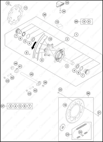 REAR WHEEL, 2025 HUSQVARNA TC-125