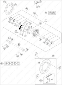 REAR WHEEL, 2025 HUSQVARNA TC-300