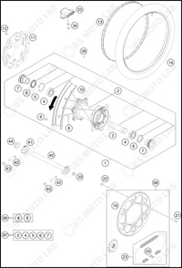 REAR WHEEL, 2023 HUSQVARNA FC-250