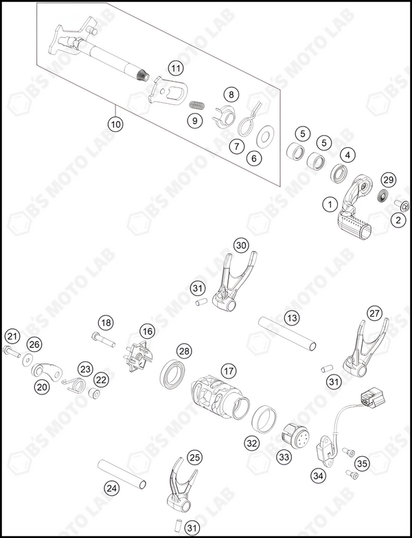 SHIFTING MECHANISM, 2022 HUSQVARNA FC-450