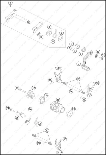 SHIFTING MECHANISM, 2024 HUSQVARNA TE-300