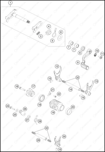 SHIFTING MECHANISM, 2025 HUSQVARNA TE-300
