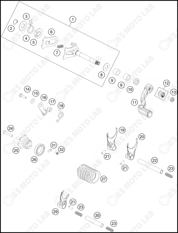 SHIFTING MECHANISM, 2022 HUSQVARNA TC-85-17-14