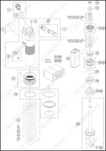 SHOCK ABSORBER DISASSEMBLED, 2022 HUSQVARNA TC-125