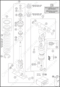 SHOCK ABSORBER DISASSEMBLED, 2023 HUSQVARNA TC-65