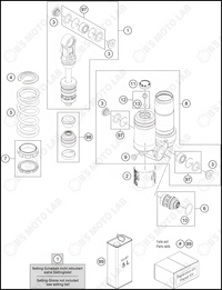 SHOCK ABSORBER DISASSEMBLED, 2023 HUSQVARNA TC-50