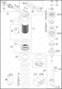 SHOCK ABSORBER DISASSEMBLED, 2025 HUSQVARNA TC-125