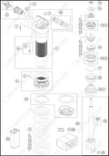 SHOCK ABSORBER DISASSEMBLED, 2023 HUSQVARNA TC-250