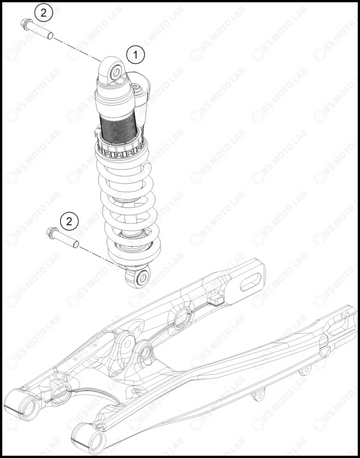 SHOCK ABSORBER, 2025 HUSQVARNA TC-85-19-16