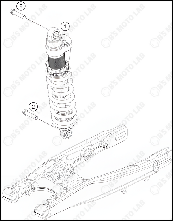 SHOCK ABSORBER, 2023 HUSQVARNA TC-85-17-14