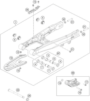 SWING ARM, 2025 HUSQVARNA TC-50