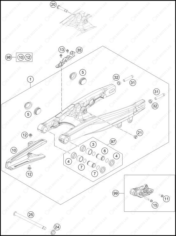 SWING ARM, 2025 HUSQVARNA TC-65