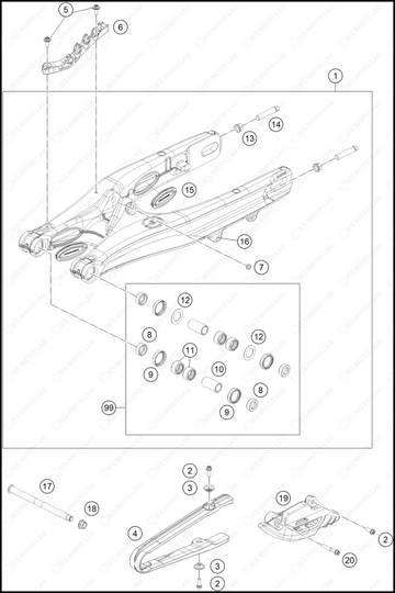 SWING ARM, 2025 HUSQVARNA TC-85-17-14