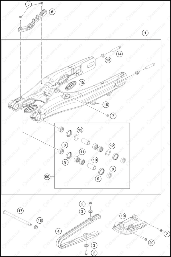 SWING ARM, 2025 HUSQVARNA TC-85-17-14