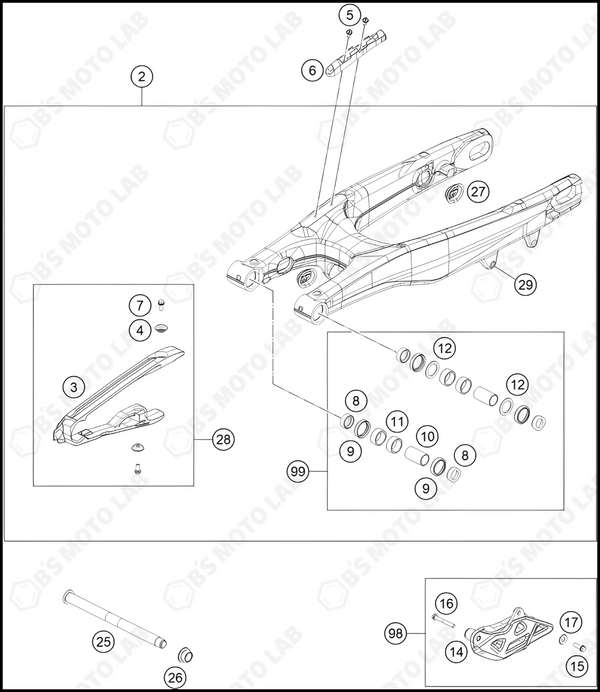 SWING ARM, 2022 HUSQVARNA TC-250