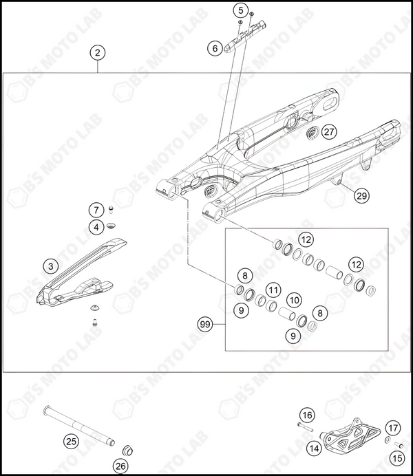 SWING ARM, 2022 HUSQVARNA FC-450