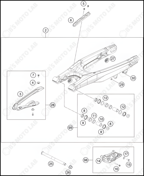 SWING ARM, 2022 HUSQVARNA TC-125