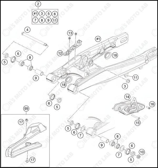 SWING ARM, 2023 HUSQVARNA TC-85-17-14