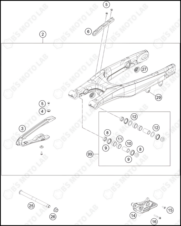 SWING ARM, 2024 HUSQVARNA TC-125