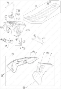 TANK, SEAT, 2025 HUSQVARNA TC-65