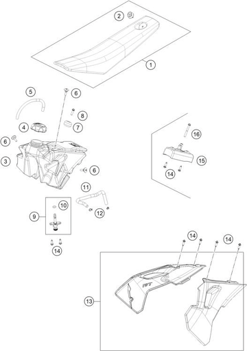 TANK, SEAT, 2025 HUSQVARNA TC-50