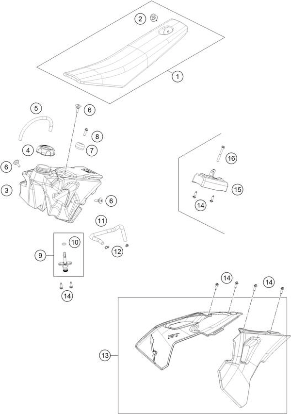 TANK, SEAT, 2025 HUSQVARNA TC-50